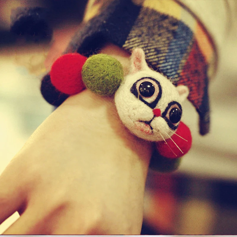

Felt Craft 1 Set Non-finished Bracelets Felting Poke DIY Hand String Material Package Wool Felt Poked Free Shipping