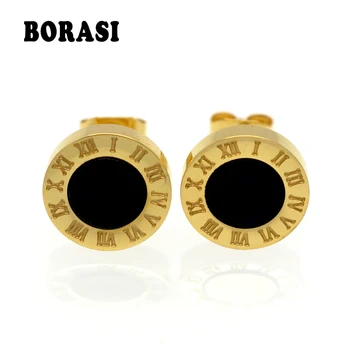 2017 Gold/Rose/Silver Color Stud Earrings Fashion Famous Brand Jewelry Wedding Party Earrings For Women Lady Men Earrings Gift