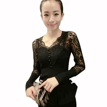 MOBTRS, Женский Черный Топ с длинным рукавом, футболки, высокое качество, Сексуальная футболка, Женская Повседневная футболка с v-образным вырезом