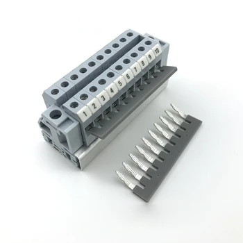 

1pcs JH6-1.5 combined terminal block combined connector piece guide rail type 17.5A 660V