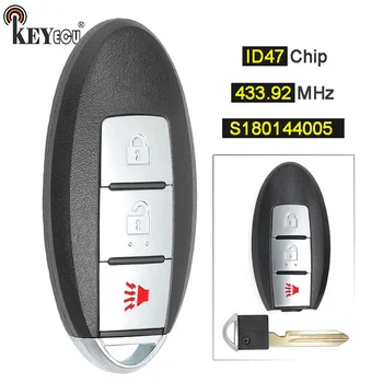 

KEYECU 433.92MHz ID47 Chip S180144005 Replacement Smart Remote Car Key Fob 3 Button For Nissan Pathfinder Murano Titan XD