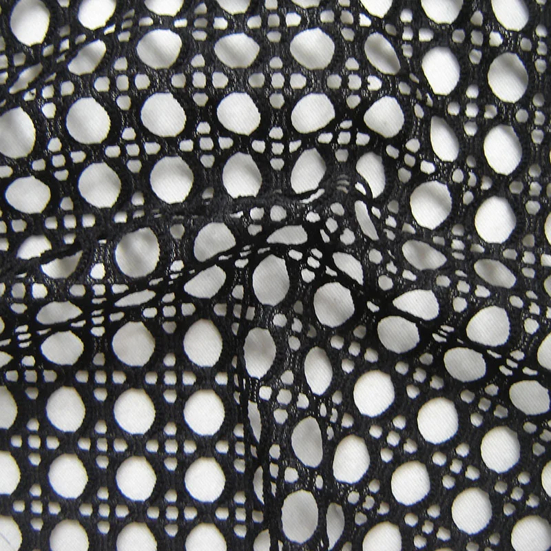 

Fashion Cyan Mesh Lace Fabric Black Sexy Perspective Outfit Summer Dress Apparel Sewing Cloth DIY White Curtain Patchwork Fabric