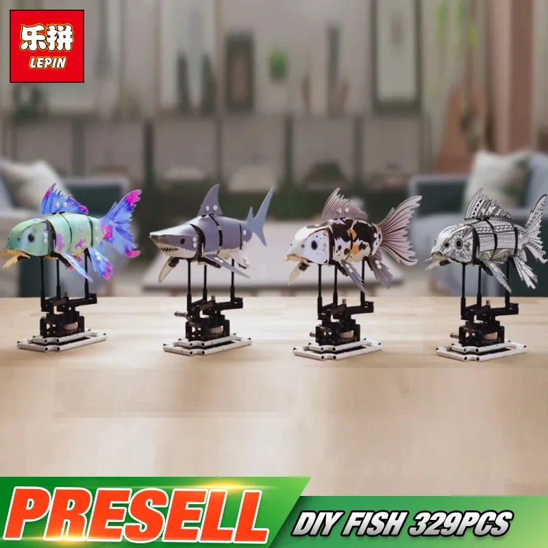 

2018 Lepin 20089 20090 20091 20092 Creative Toys The DIY Forma Fish Set Building Blocks Bricks Assembly Toys Kids Christmas Gift