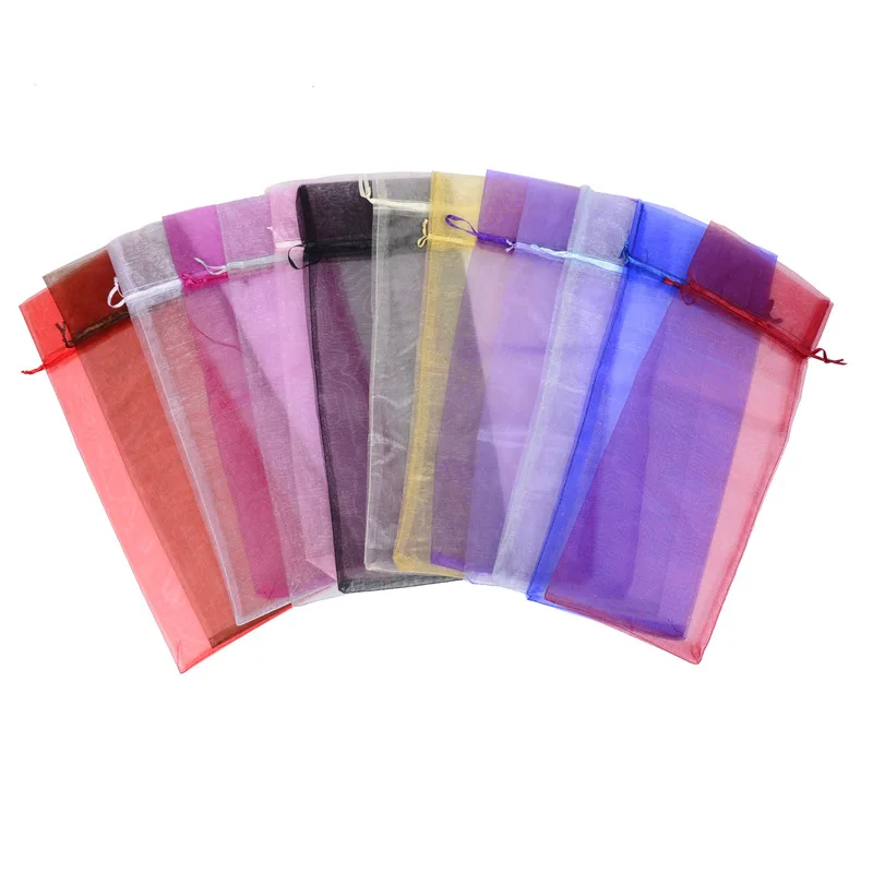 

10 x Sheer Organza Wine Bottle Gift Bags for Present Weddings Party