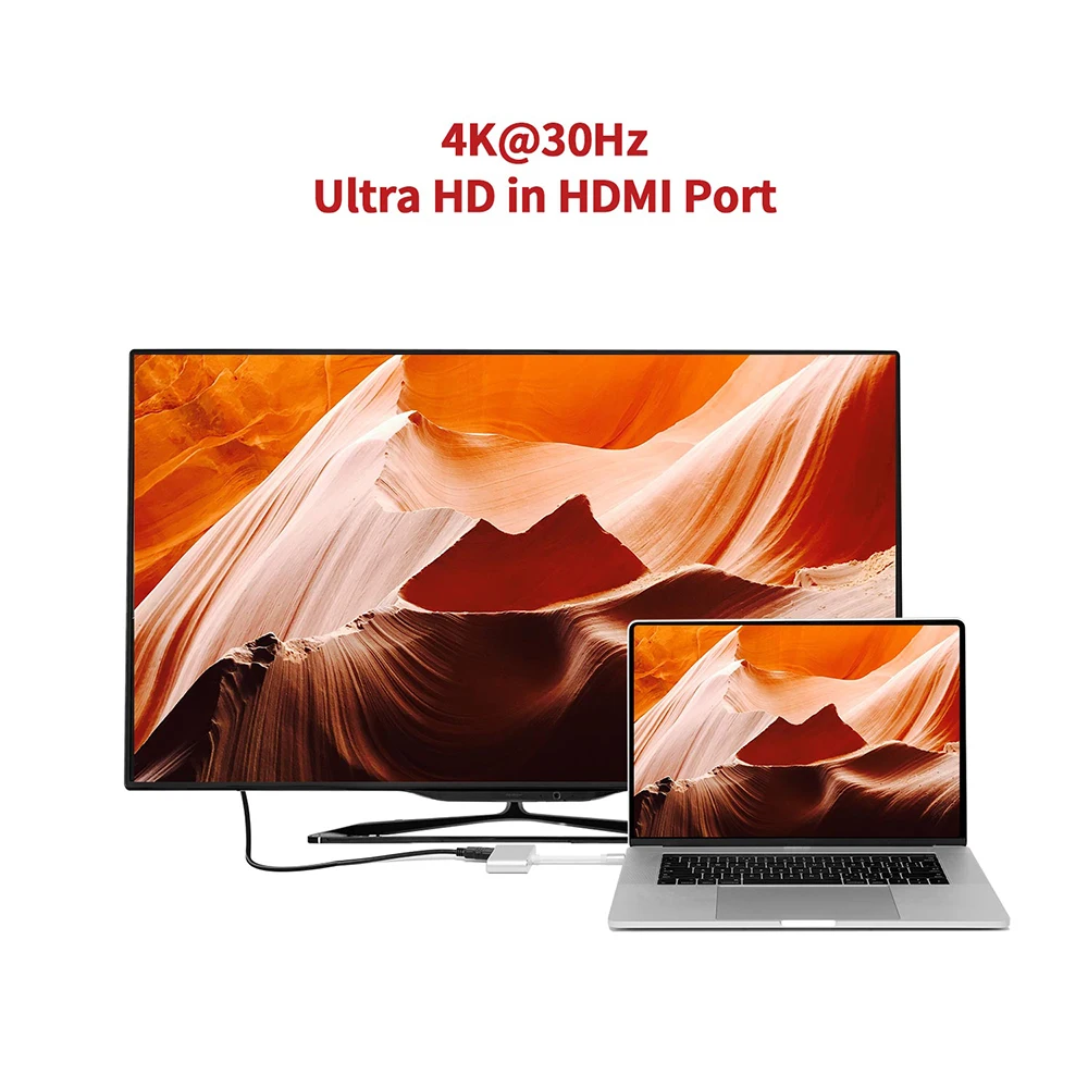 iVanky 4K@30Hz Type C to HDMI & VGA Adapter for Macbook pro 1080P USB C to HDMI Adapter for Samsung S9,Laptop,Projector,Monitor