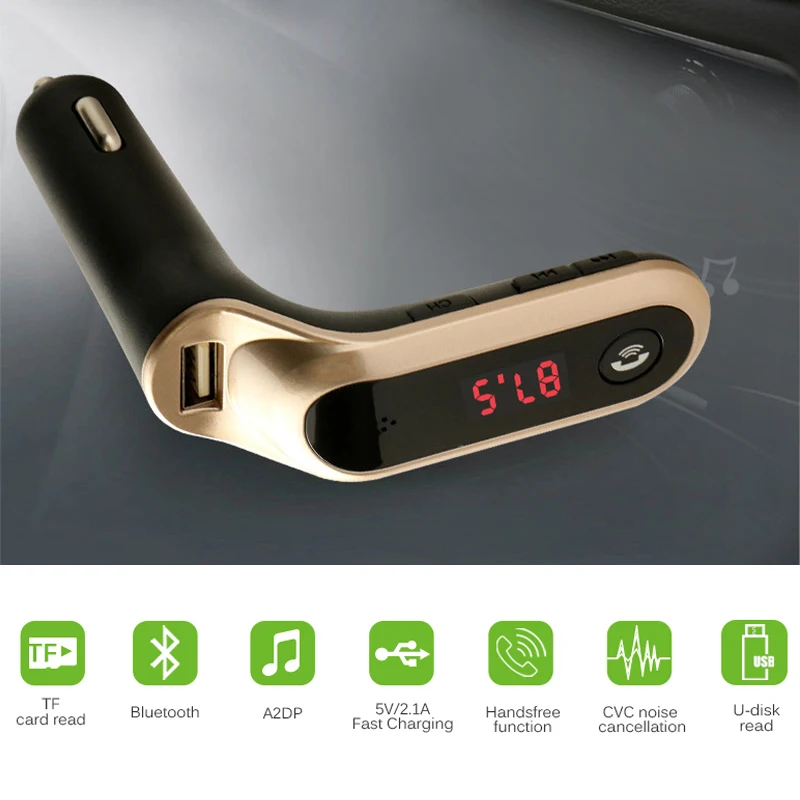 Voiture Bluetooth 5.0 FM transmetteur sans fil mains libres récepteur Audio lecteur MP3 automatique 2.1A double USB chargeur rapide accessoires de voiture