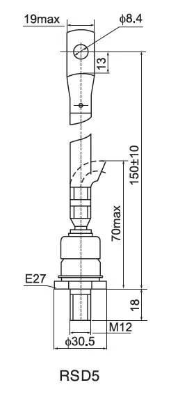 Диод управления трубки: D151-125(x) 125A/D151-160(x) 160A 100 В~ 1600 В