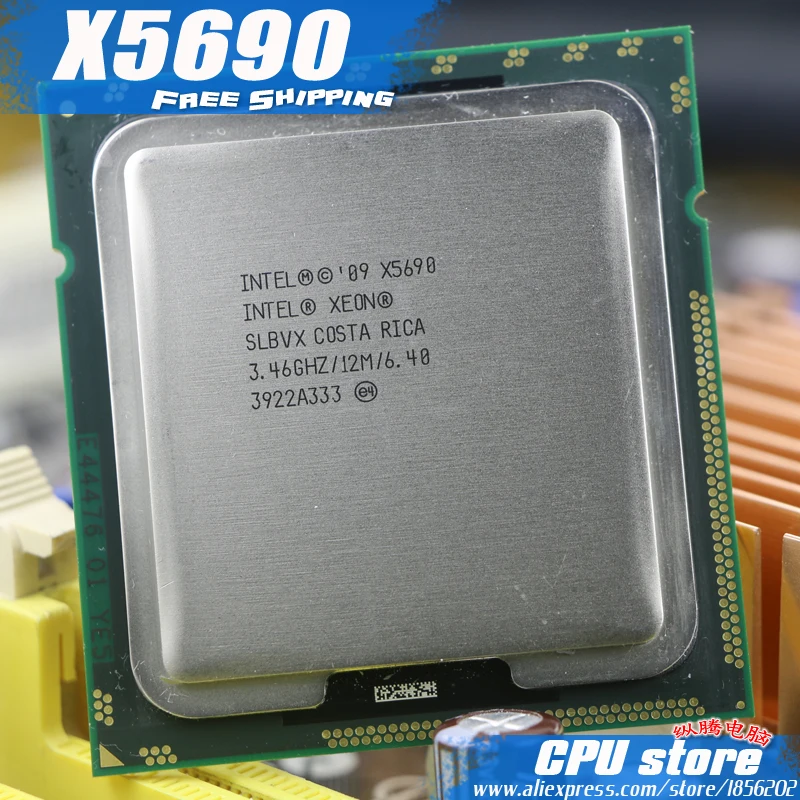 ЦПУ процессор Intel Xeon X5690 3 46 ГГц LGA1366 12 Мб кэш памяти L3 шесть ядер серверный