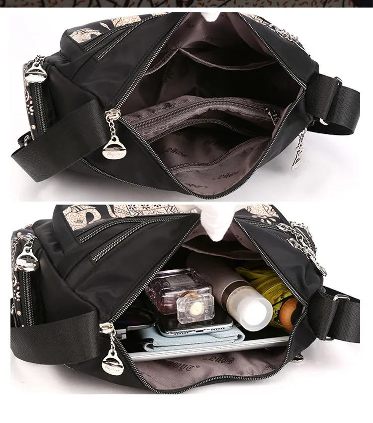 Модная женская сумка через плечо, водонепроницаемая нейлоновая мягкая сумка на молнии, роскошные сумки, женские сумки через плечо для дизайнера Bolsa Feminina