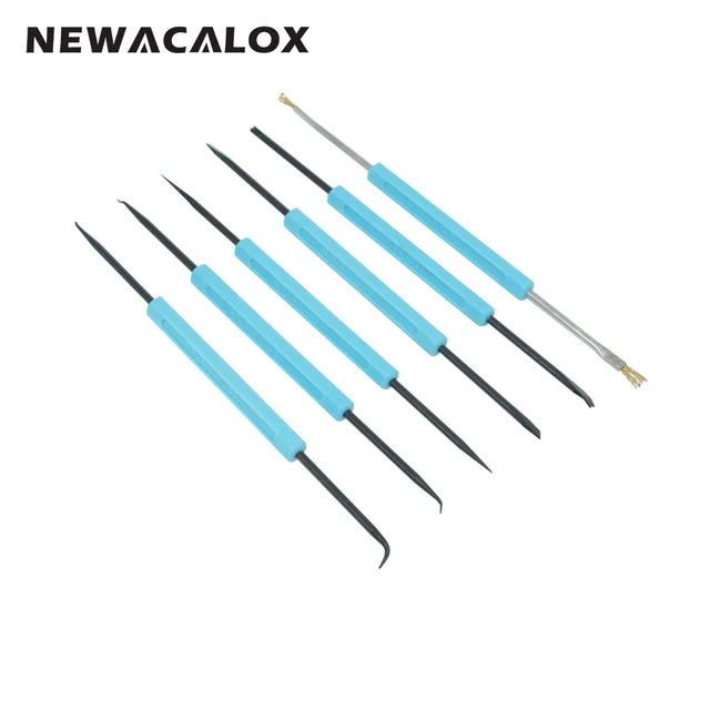 Cheap NEWACALOX 6PCS/SET Solder Assist Precision Electronic Components Welding Grinding Cleaning Repair Tool Kit Assembly Hand Tool