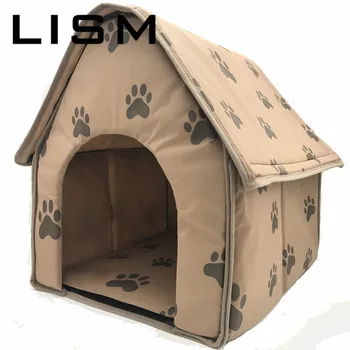 

Original Fashion Striped Removable Cover Mat Dog House Kennel Dog Beds For Small Medium Dogs Pet Products House Pet Beds for Cat