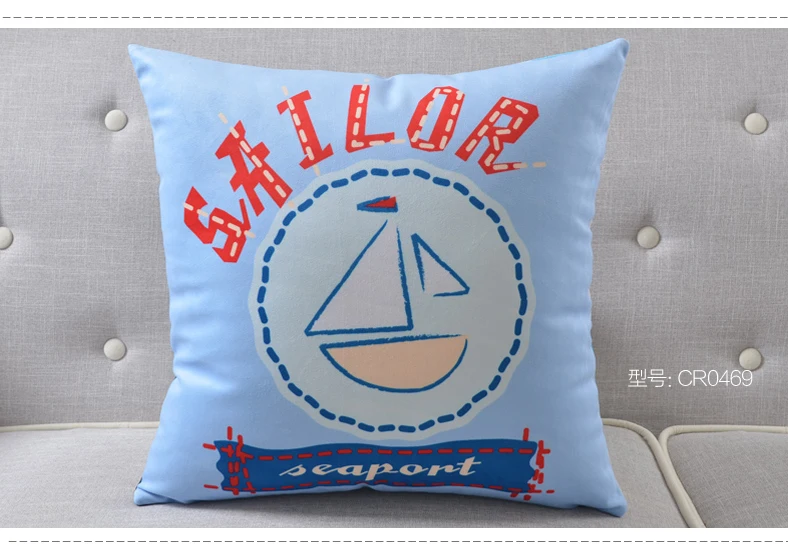 Морской чехол для подушки морской домашний декор пляжный декоративный чехол на подушки наволочки синие бархатные наволочки для дивана