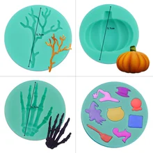 4 шт./партия, силиконовые формы для торта на Хэллоуин