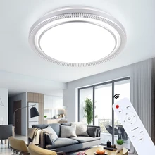 Современный 220 в 80 Вт круглый светодиодный потолочный светильник, светильники с пультом дистанционного управления для внутреннего дома, гостиной, кухни, спальни