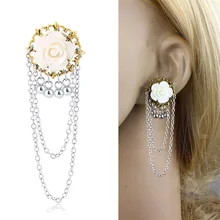 1 шт. стальные беруши и туннели белая розовая цепочка дизайн туннели для пирсинга растянутый пирсинг измерительные приборы растяжения тела ювелирные изделия