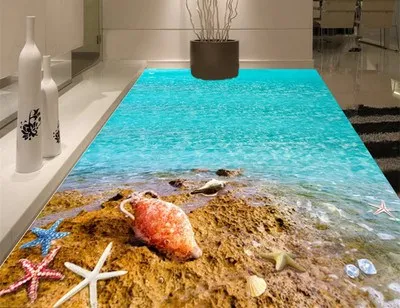 

Medeiterranean Vertical Beach series Hom 3D Printing Carpet Hallway Doormat Anti-Slip Rug Bathroom Carpets Absorb Water Kitchen