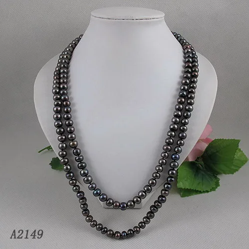 Unique Pearls jewellery Store,Black AA 8-9MM Freshwater Pearl Necklace,120cm Long Pearl Jewellery,Perfect Lady's Party Gift Unique Pearls jewellery Store,Black AA 8-9MM Freshwater Pearl Necklace,120cm Long Pearl Jewellery,Perfect Lady's Party Gift