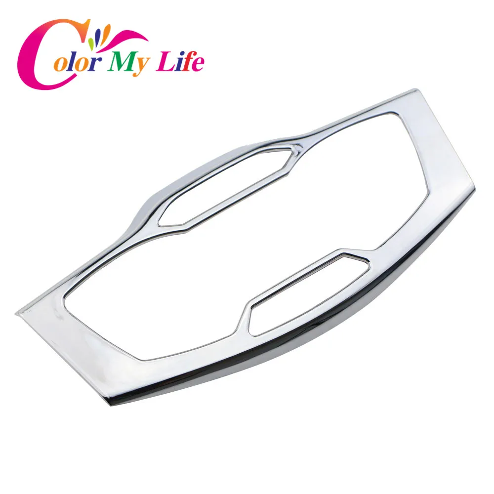 

Color My Life ABS Chrome Console Decorative Panel Sequins Sticker for Ford Kuga Escape 2013 2014 2015 2016 Modified Accessories