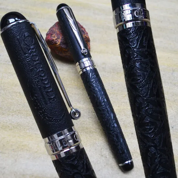 FREE-SHIPPING-NEW-CROCODILE-168-ROLLER-BALL-PEN-BROWN-CROCODILE-SKIN-PATTERN-AND-BLACK-BLUE-REDDISH(3)