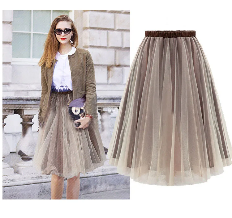 Летняя юбка faldas, марлевые юбки для женщин, Новая Европейская и американская Женская модная фатиновая юбка, женская одежда, vestidos LH0916
