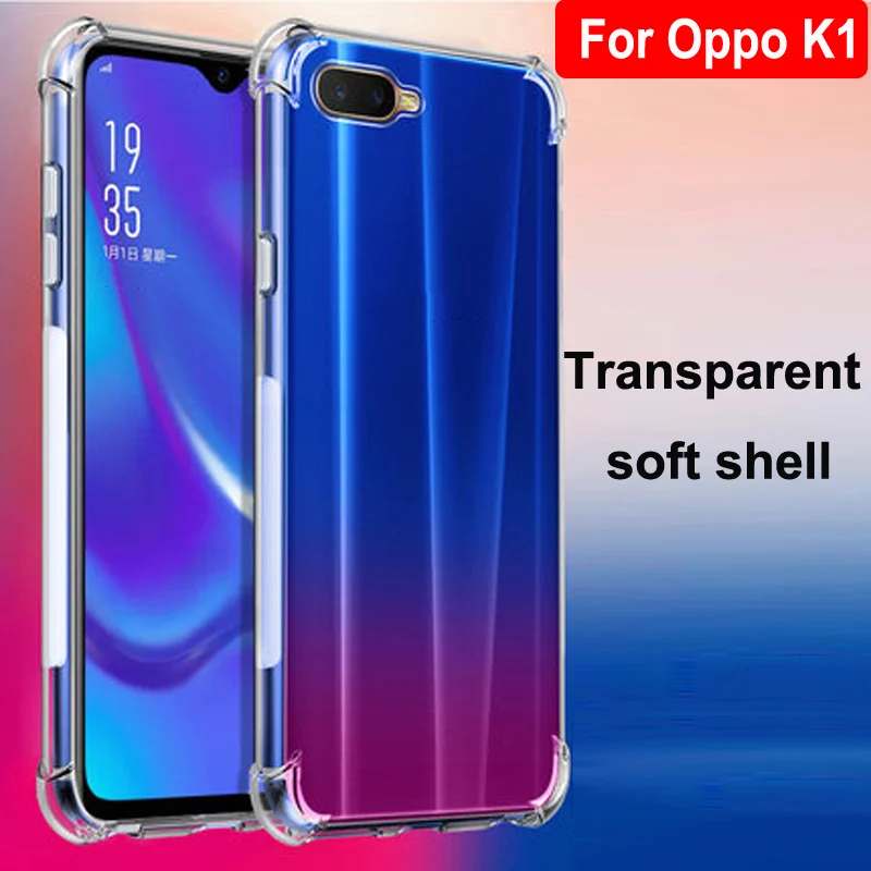 

Luxury Shockproof Clear Soft Case Capa For Oppo K1 Phone Case Silicone Back Cover 6.4'' For Oppo K 1 OppoK1 PBEM00 Phone Shell