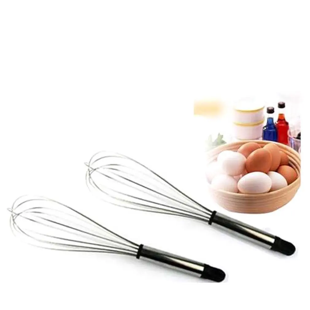 Hot Sale Manual Egg Beater Stainless Steel Handle Silicone Egg Beaters