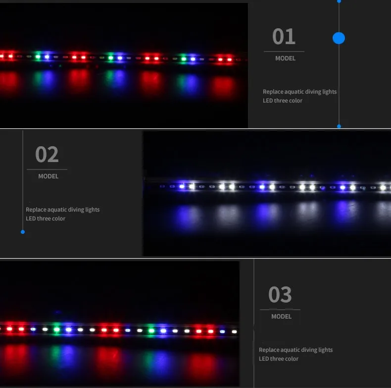 SOBO T8-8W/10 Вт/12 Вт аквариумный светодиодный декоративный светильник для дайвинга красный белый и синий трехцветный Декор для аквариума светодиодный светильник