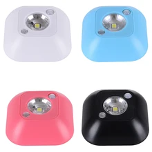 Wall Emergency Wardrobe Cabinet Lamp Mini LED Wireless Night Light Infrared Motion Activated Sensor Lights Battery Powered