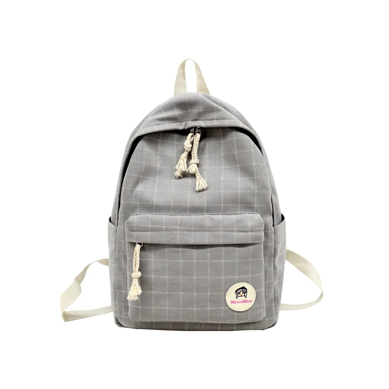 

Menghuo 2018 England Preppy Style Women Backpacks Plaid Designer Female School Bags Canvas Book Bags for Teenage Girls Mochilas