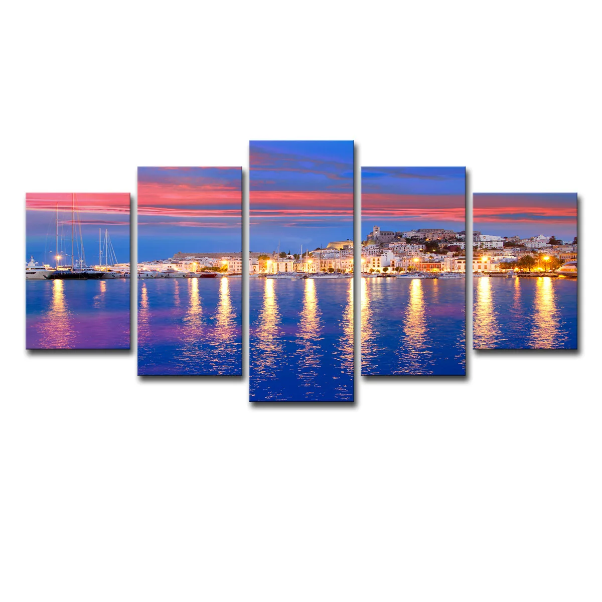 

HD Living Room Painting Wall 5 Blue Night Running Horse Painting Animal Horse Poster Sell like Hot Cakes