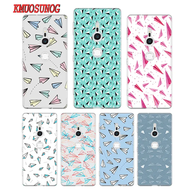 

Transparent Soft Silicone Phone Case Minimal Flying Paper Plane for Sony Xperia M5 E5 Z5 XA1 XA2 XZ1 XZ2 Compact
