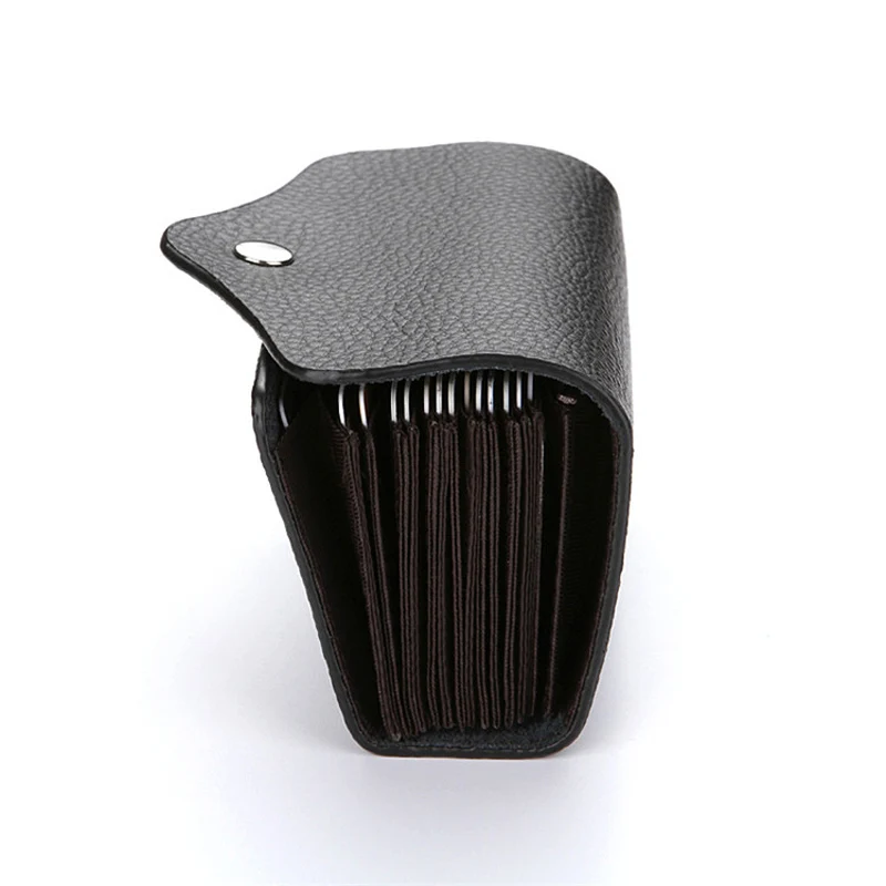 

High Quality Men's Wallet Leather Visiting Cards Credit Card Holder Case Wallet Business Card Package Women's Handbags Hot Sale