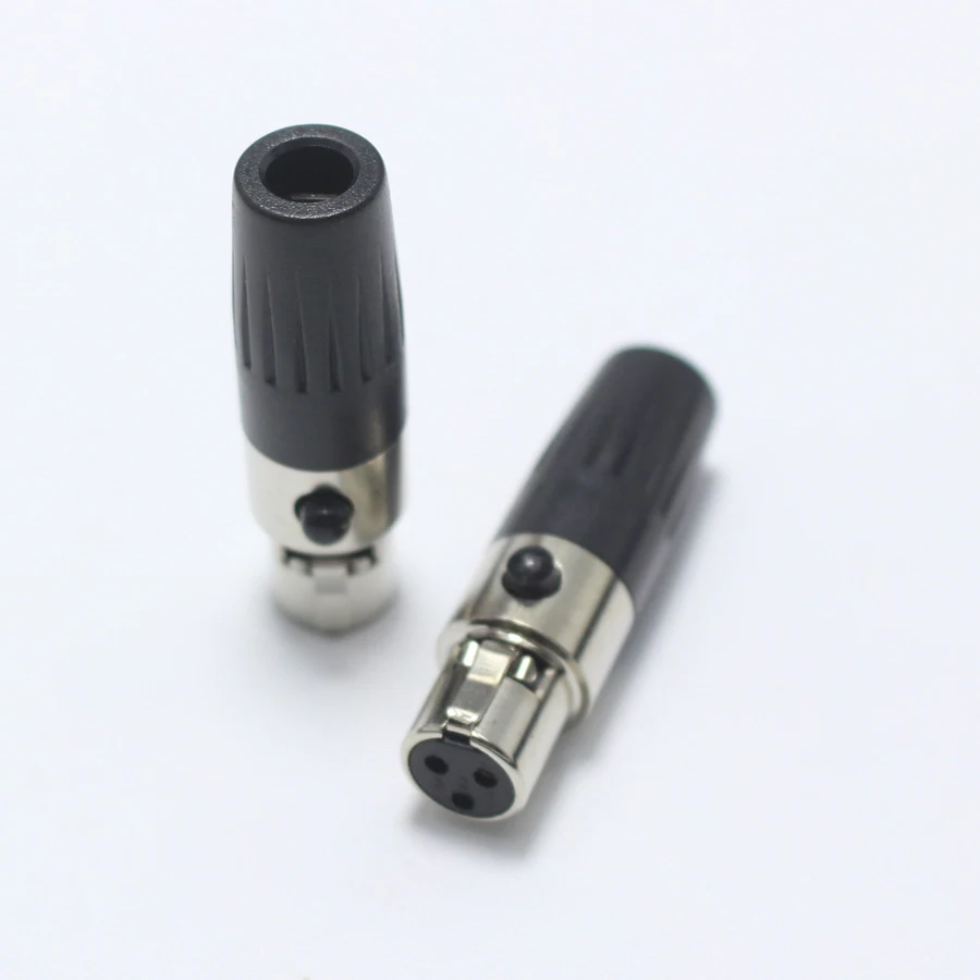 1 шт. Mini XLR 3-контактный разъем с отверстием маленький XLR 3 P Аудио разъем микрофонный разъем сварной микрофонный кабель адаптер