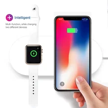 Multi-functional Fast Wireless Charger and Watch 2 in 1 for Iwatch and for Iphone 8 Plus Iphone X for Samsung Note 8 Note5 Note7