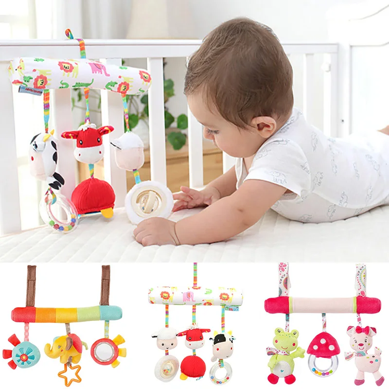 Cute Newborn Baby Rattle Toys Baby Bed Stroller Hanging Educational