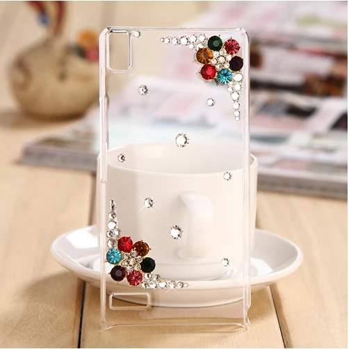 New fashion 3D Colorful flower bling handmade diamond back cover hard case For Sony Xperia Z2 D6503 |