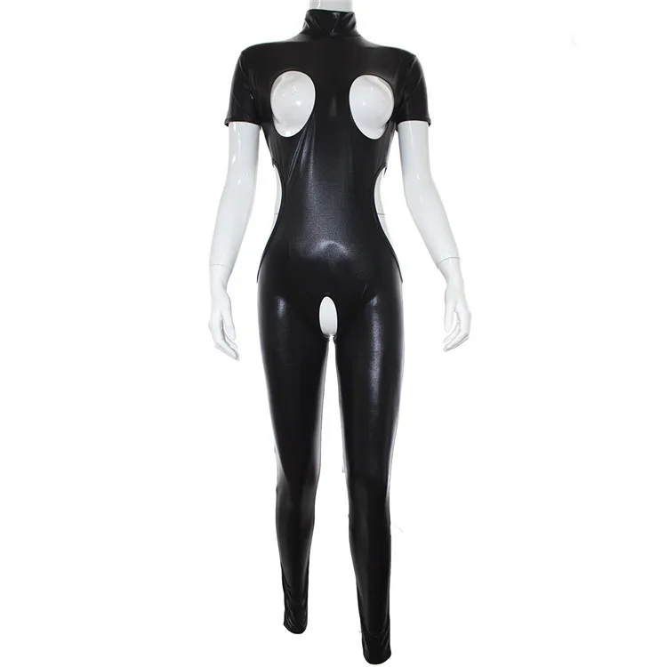 

New Faux Leather Adult Game Fetish Wear Nightclub Dancing Women Sexy Open Crotch and Breast Erotic Adult Products For Woman