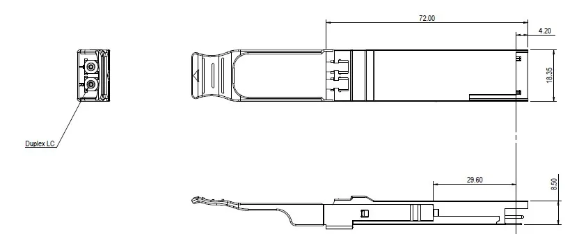 40G QSFP+ LR4 20 км LC SMF 1270-1330nm Gbic DOM оптический приемопередатчик