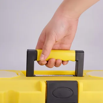 

14 Inch Convenient Portable Hand Carry Tool Storage Lockable Storage Tool Box Garage Mechanism Storage Organizer