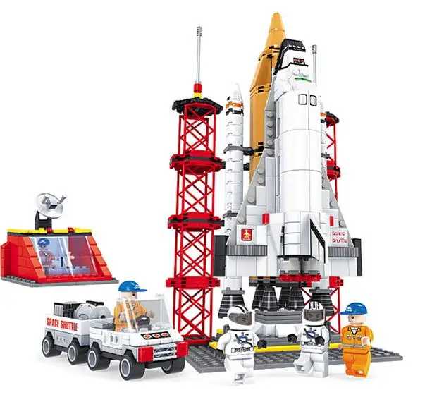 Модель строительного комплекта совместима с loge Space Shuttle Запуск базы 3D блок
