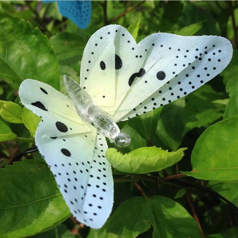 

12 LED Solar Lamp Outdoor Waterproof Butterfly Fiber Optic Fairy String Christmas Party Garden Holiday Festival Decoration
