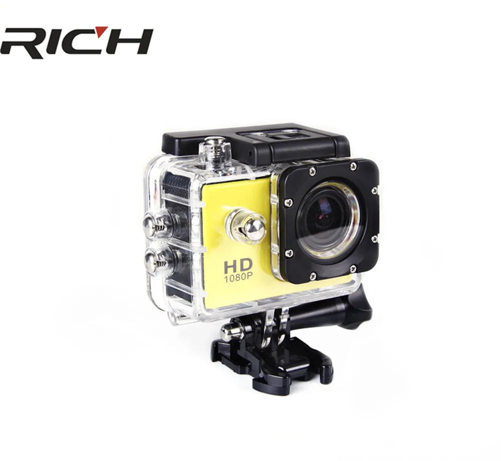

DHL 10pcs/lot RICH D9 Waterproof Full HD 1080P Action Camera Wifi For Gopro Hero Action Sports Camera LTPS LED 90 Degree