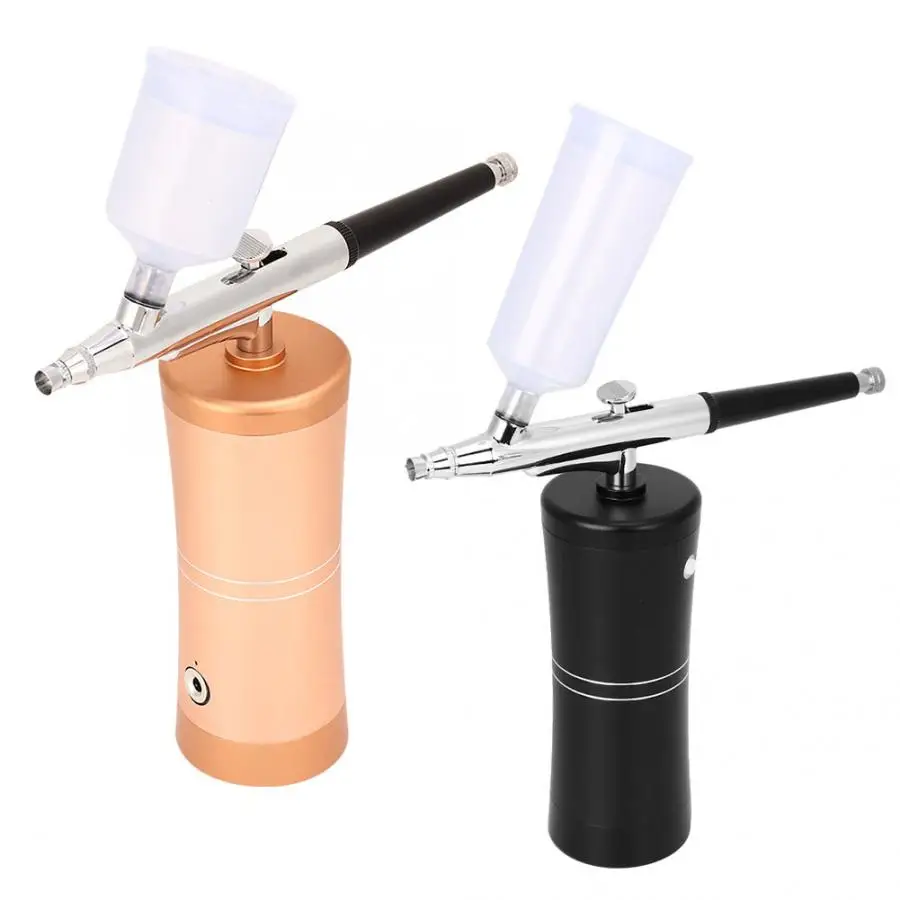 

Dual Action Airbrush Kit Compressor Portable Air Brush Paint Spray Gun For Nail Art Desgin Tattoo Cake Nano Mist Oxygen Spray