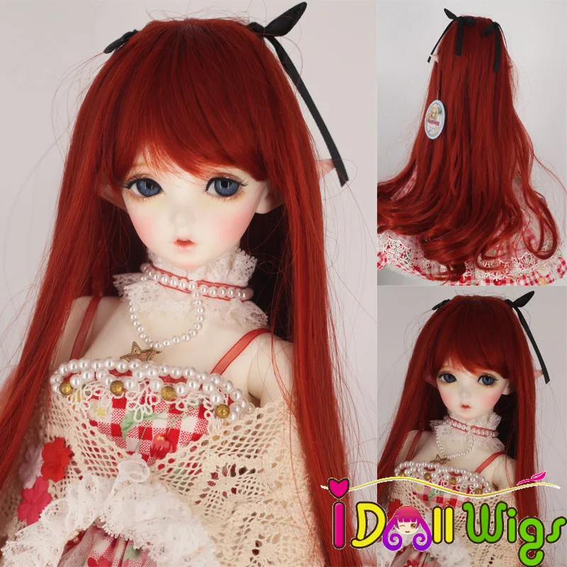BJD Doll Hair Wigs High Quality Synthetic Fiber Long Curly Red for 1/3 bjd Dolls | Игрушки и хобби