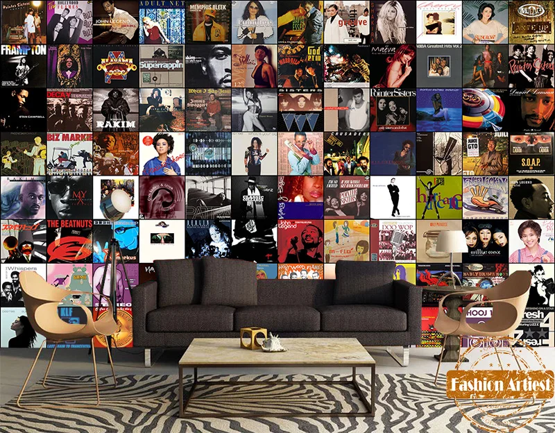 Us 20 99 Custom Vintage Europe Stars Wallpaper Mural Classic Cd Music Songs Rock Roll Ktv Sofa Bedroom Living Room Bar Restaurant Cafe In