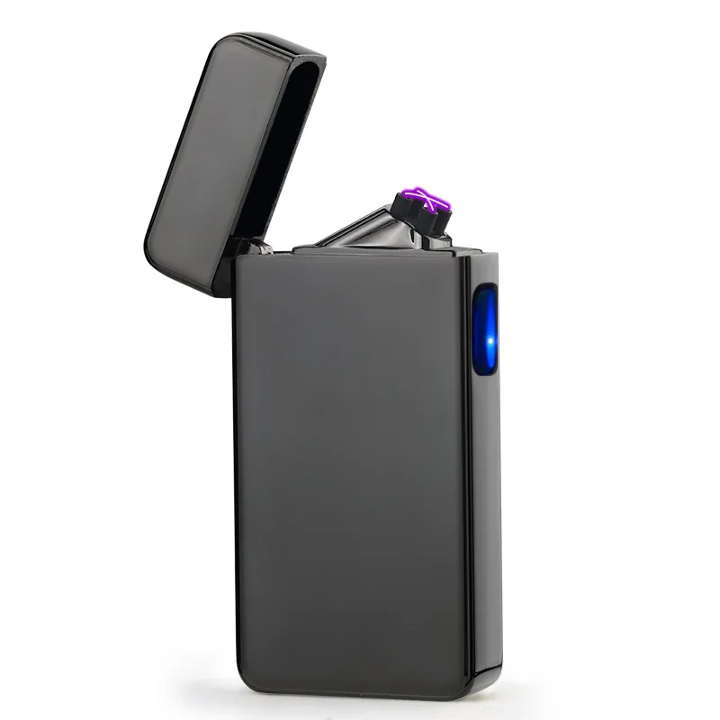 Последние двойной дуги USB Plasma ветрозащитный зажигалка Перезаряжаемые электрических сигарет зажигалки гаджеты подарок для Для мужчин курение Maker