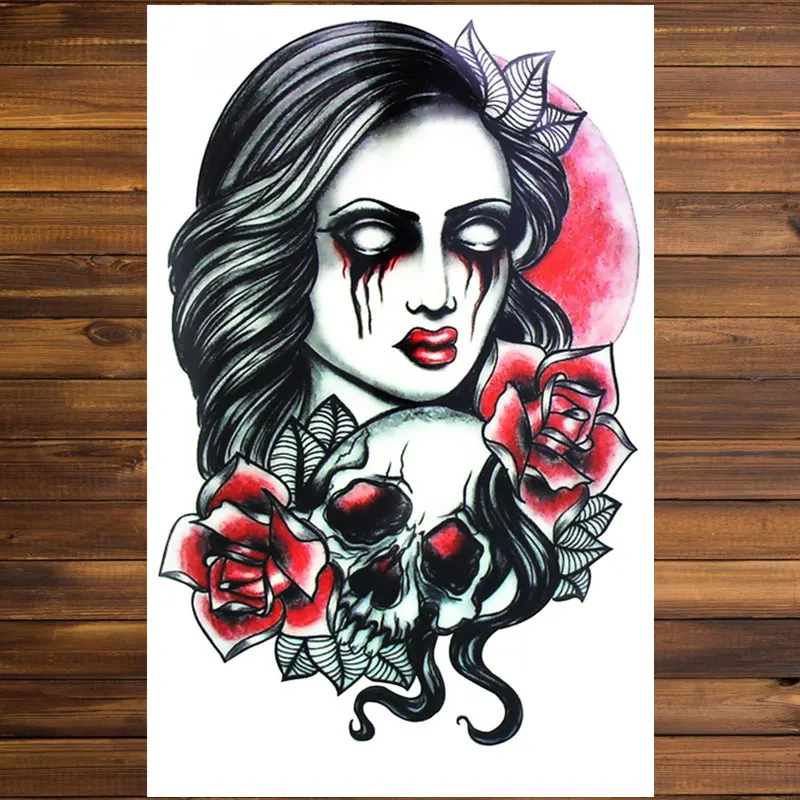 FGHGF Undead Creative Sticker Temporary Tattoo Disposable Waterproof Wall Unisex Hot Sale | Красота и здоровье