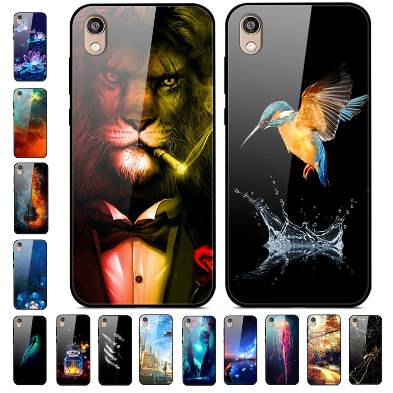 

For Huawei Honor 8S Case Phone Cover Tempered Glass Back Cases For Huawei Y5 2019 Case 5.71'' Honor8S Honor 8 S Coque Honor 8S