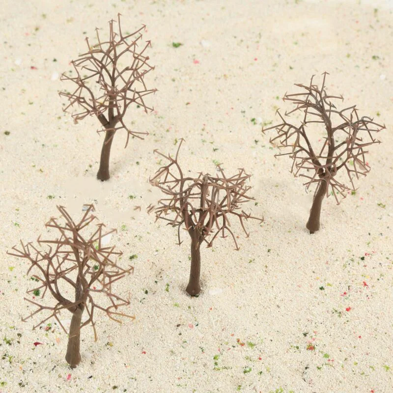 Diorama модель деревьев 10 шт коричневый голый багажник пластик 12 см поезд парк