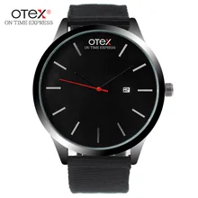 2016 New Brand Fashion Men Sports Watches Men’s Quartz Hour Date Clock Man Leather Strap Military Army Waterproof Wrist watch